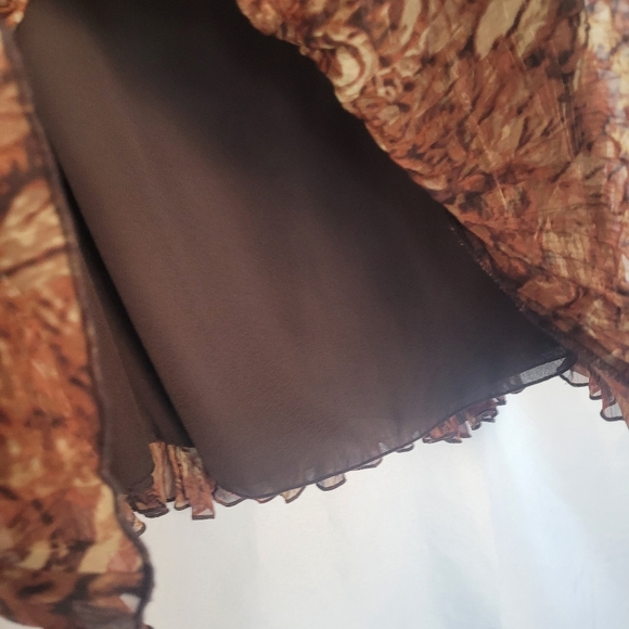 VTG 90'S Ruby Rd Brown Print Western Prairicore Boho Maxi Skirt Size 8 - Picture 4 of 8